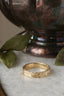 Engraved 5mm wedding band with leaf design.