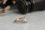 Natural rose cut diamond cluster ring in dual-toned 14 karat white and rose gold, low profile antique inspired engagement ring.