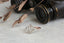 Natural rose cut diamond cluster ring in dual-toned 14 karat white and rose gold, low profile antique inspired engagement ring.