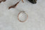 Natural rose cut diamond cluster ring in dual-toned 14 karat white and rose gold, low profile antique inspired engagement ring.