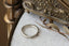 Round Grecian inspired wedding band, 4mm with hand-carved leaves.
