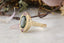 The Larkspur Ring in Natural Teal Green Sapphire - Ready to Ship