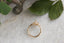 A three stone fantasy engagement ring, ready to ship in lab grown marquise diamond and 14k yellow gold