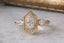 Ready to ship fantasy three stone engagement ring in oval brilliant cut lab grown diamonds and reclaimed 14 karat yellow gold by The North Way Studio. Size 6 1/2.