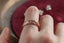 A rose gold medieval floral signet band inspired by Joan of Arc
