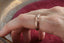 A rose gold medieval floral signet band inspired by Joan of Arc