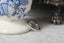 A straight wedding band with half eternity natural diamonds