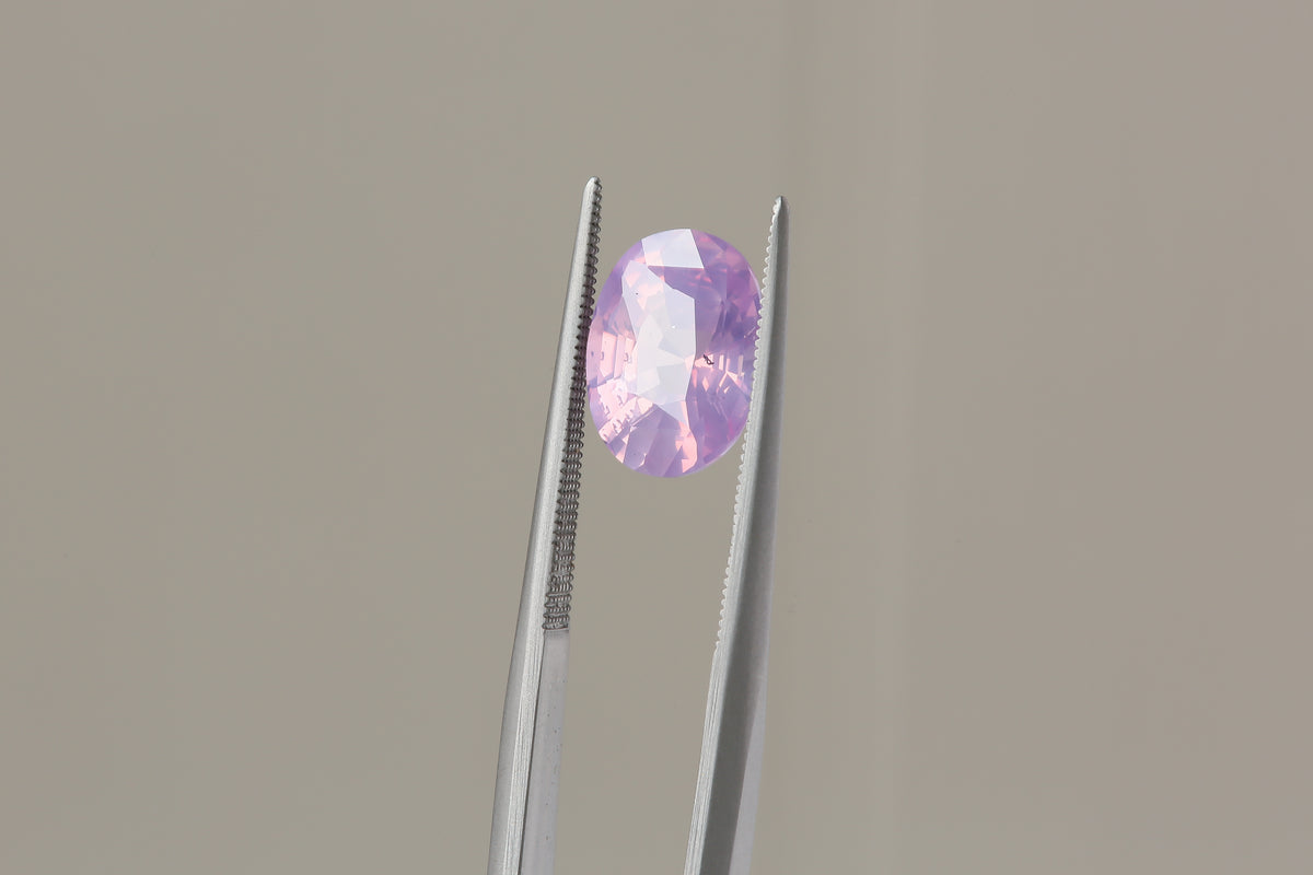 RESERVED 2.53 carats Opalescent Pink Purple Oval Sapphire