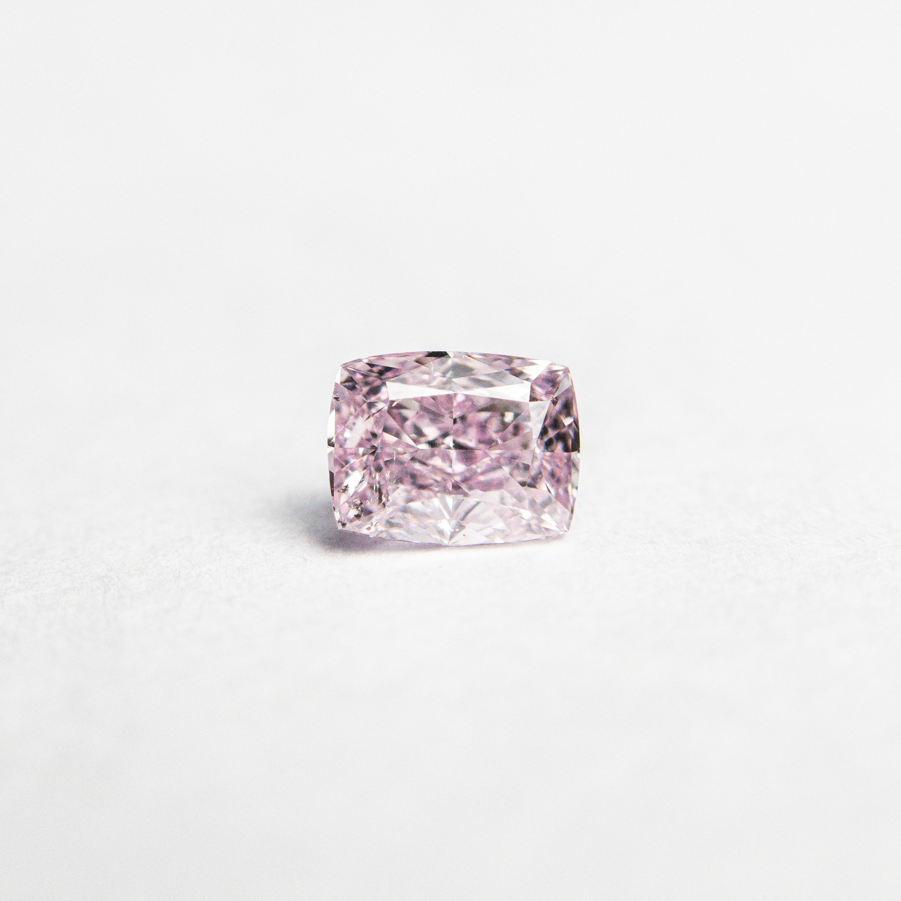 0.30ct 4.43x3.39x2.27mm GIA SI2 Fancy Intense Purple-Pink Cushion Bril ...