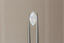 An ethereal white marquise sapphire with hints of pale blue and peach opalescence