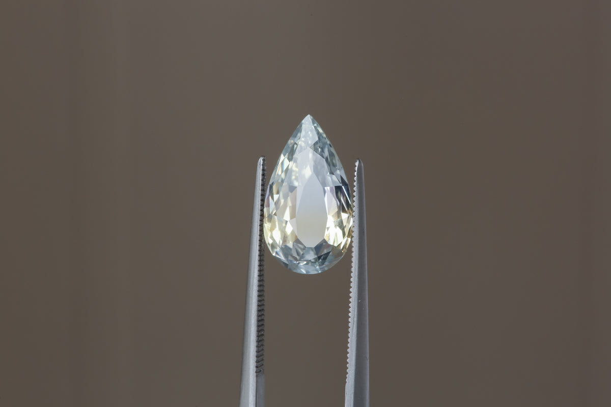2.59 Carat Natural Pale Blue and Yellow Modified Pear Cut Sapphire ...