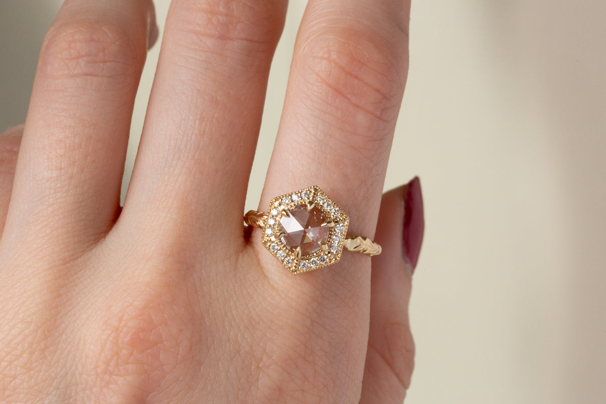 The Inverness Ring in Lab Grown Rose Cut Diamond