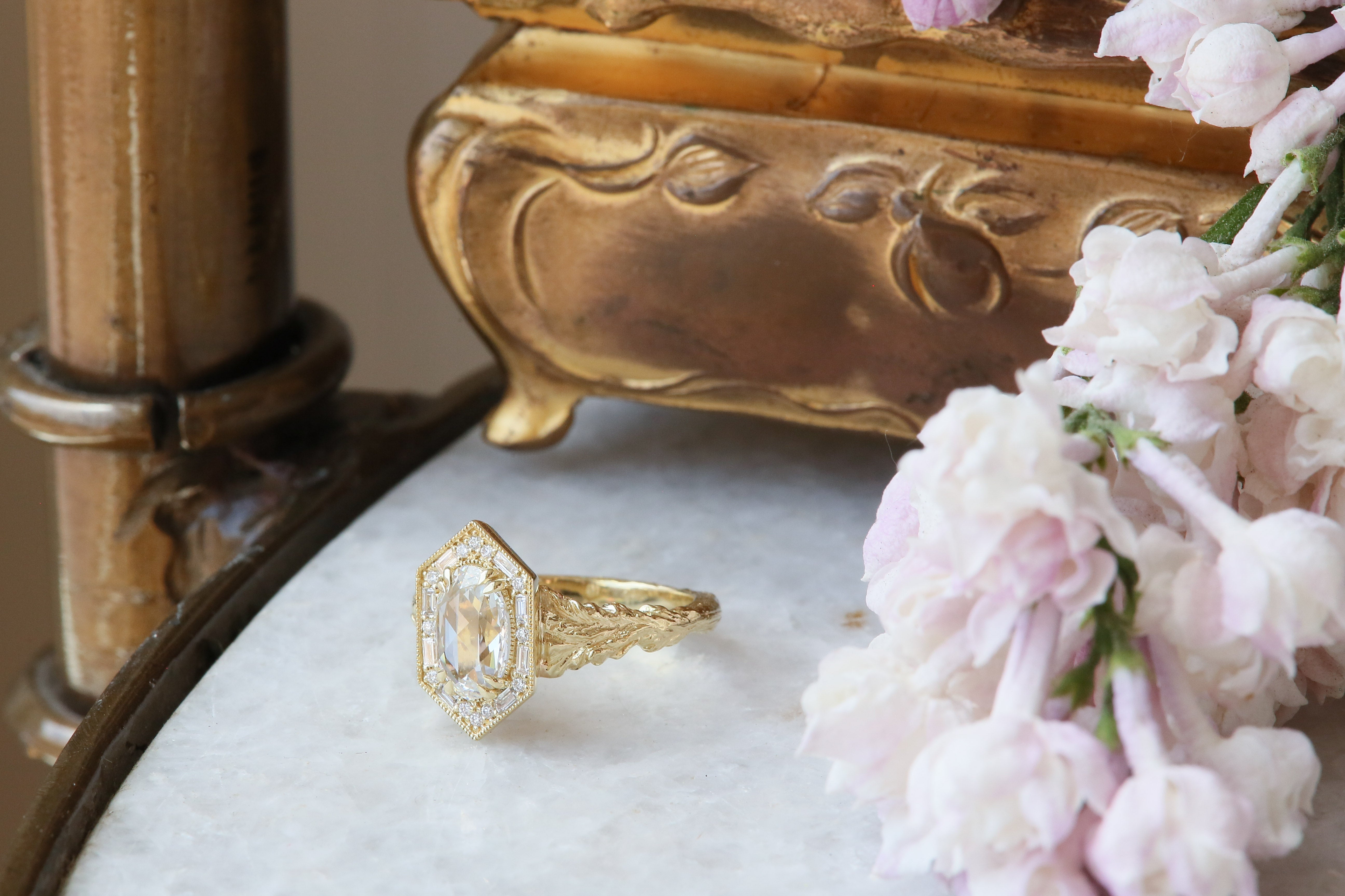 The Hinterland Ring in Natural Rose Cut Diamond