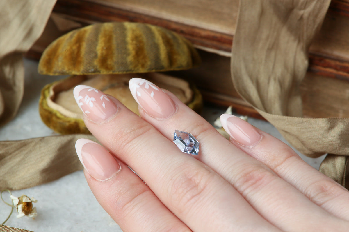 2.33 Carat Natural Elongated Hexagon Sky Blue Sapphire