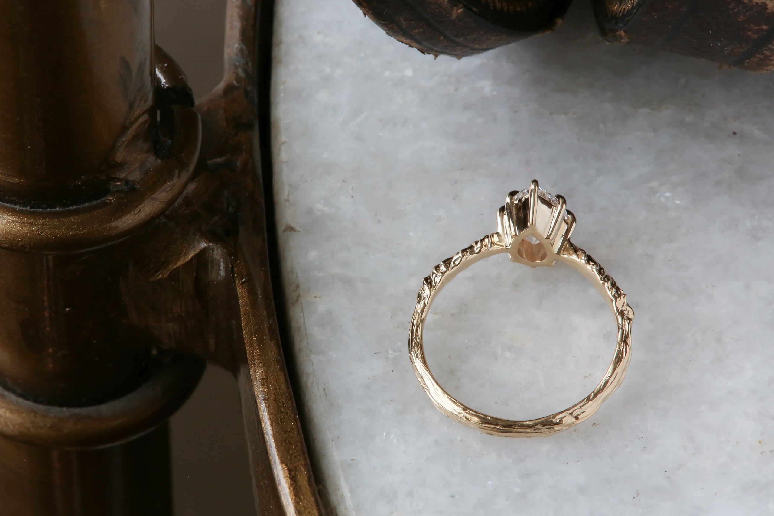 The Wyvern Ring in Lab Grown Pear Cut Diamond