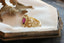 The Ether Gate ring by The North Way Studio in natural 1.05 carat ruby and reclaimed 18 karat yellow gold. 