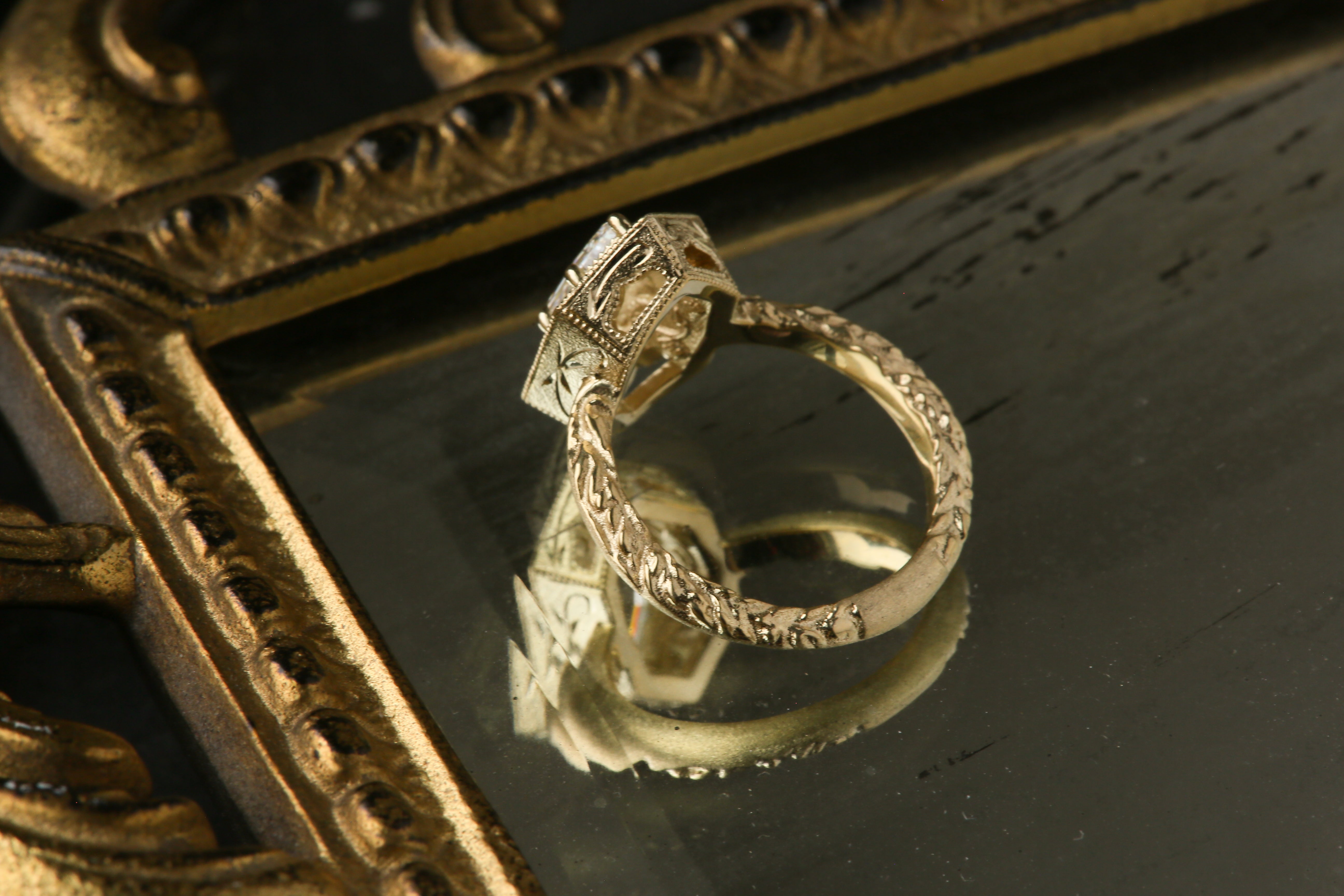 The Illuminated No. 2 Ring in Natural Portrait Cut Diamond