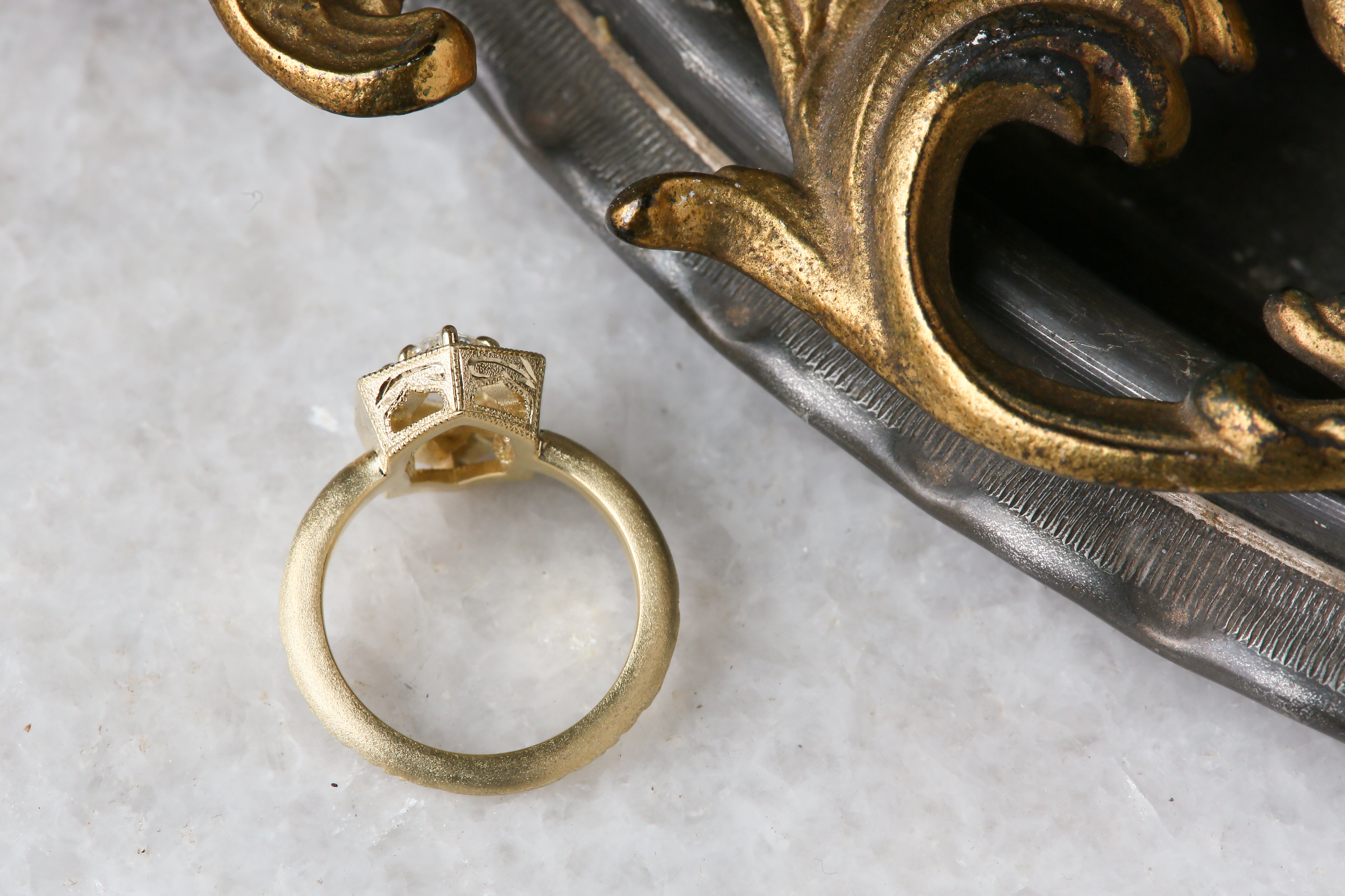 The Illuminated No. 2 Ring in Natural Portrait Cut Diamond