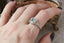 The Spire Signet Ring in Natural Blue Princess Cut Montana Sapphire and Diamond Halo