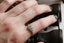 Natural rose cut diamond cluster ring in dual-toned 14 karat white and rose gold, low profile antique engagement ring. 