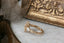 Ready to ship fantasy three stone engagement ring in oval brilliant cut lab grown diamonds and reclaimed 14 karat yellow gold by The North Way Studio. Size 6 1/2. 