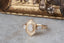 Ready to ship fantasy three stone engagement ring in oval brilliant cut lab grown diamonds and reclaimed 14 karat yellow gold by The North Way Studio. Size 6 1/2. 