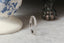 Antique inspired half-eternity diamond wedding band. 