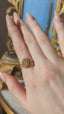 A Scrying Mirror Heirloom Setting shown in all natural diamonds and reclaimed gold. 