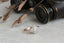 Natural rose cut diamond cluster ring in dual-toned 14 karat white and rose gold, low profile antique engagement ring. 