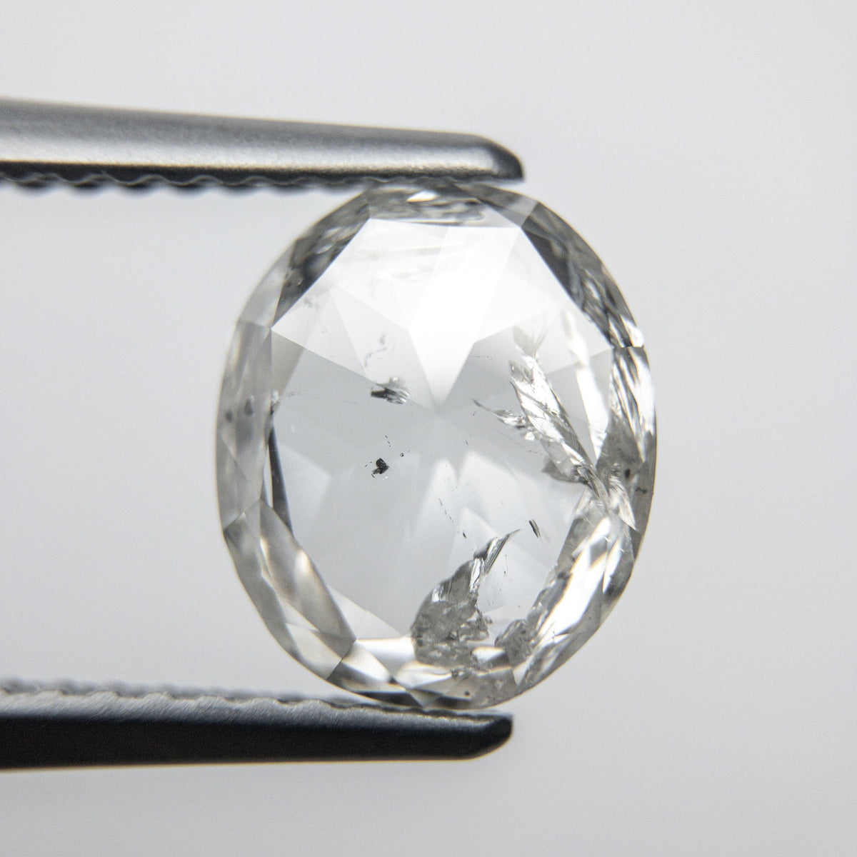 2.12ct 9.12x7.66x3.02mm I1 H Oval Rosecut 18041-03 - Misfit Diamonds