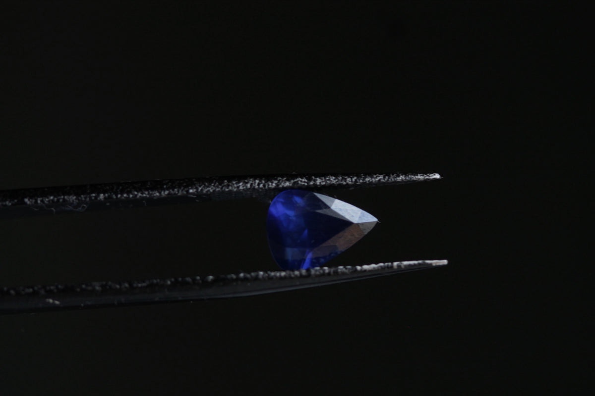 1.97 carat Dark Blue Pear Cut Natural Sapphire