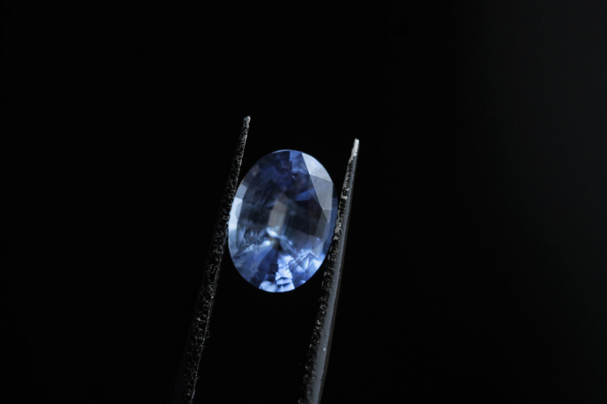 2.60 carat Periwinkle Blue Oval Cut Sapphire