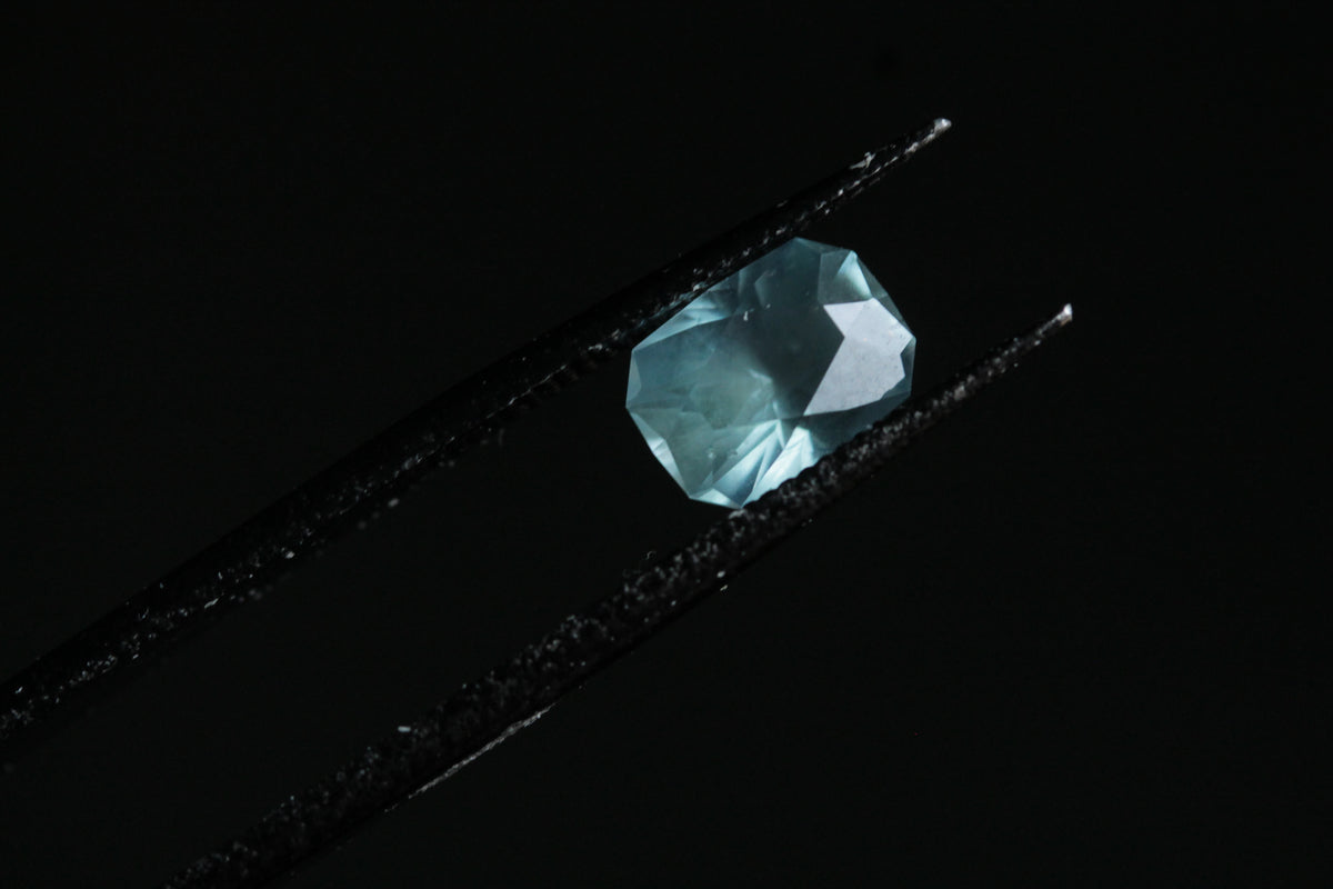 2.42 carats Teal Green Radiant Cut Montana Sapphire