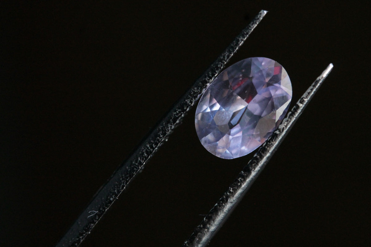 ON HOLD 1.60 carat Pale Lilac Oval Cut Sapphire