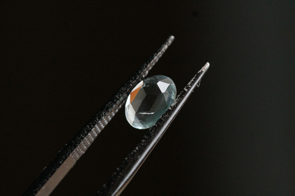 .74 carat Oval Rose Cut Aquamarine