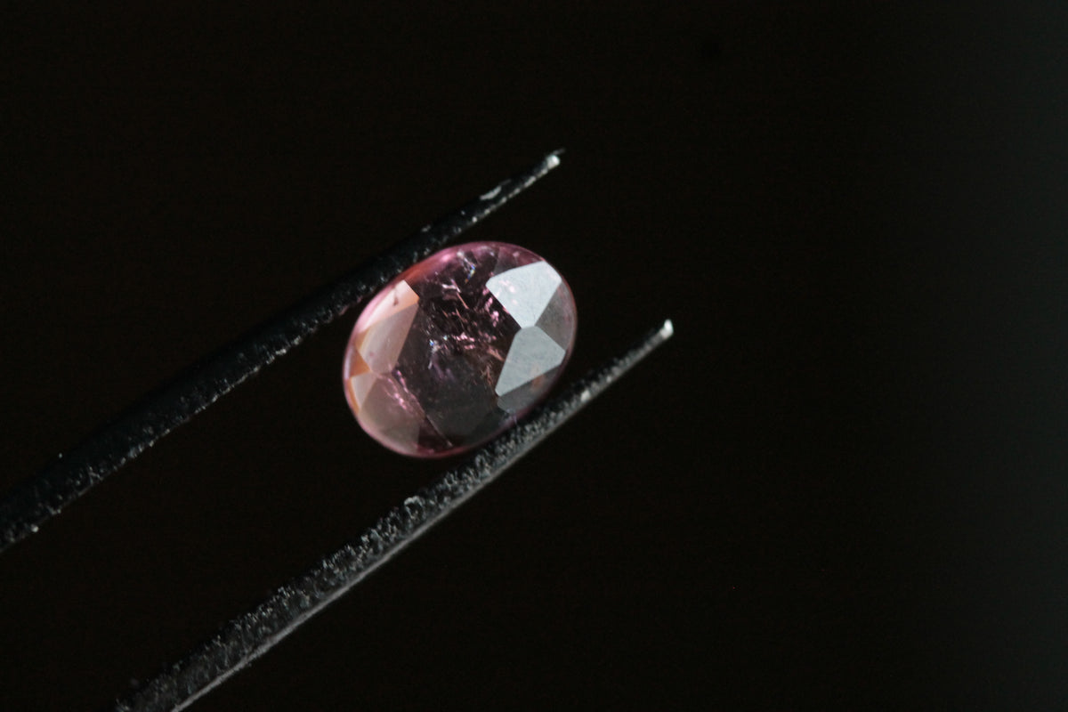 1.78 carat Rose Cut Oval Pink Tourmaline
