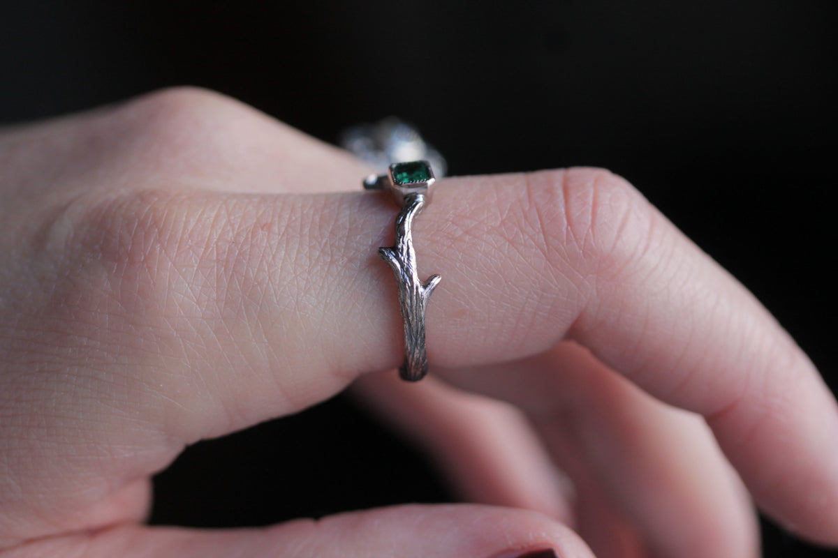 The Eulogy Ring in Emerald