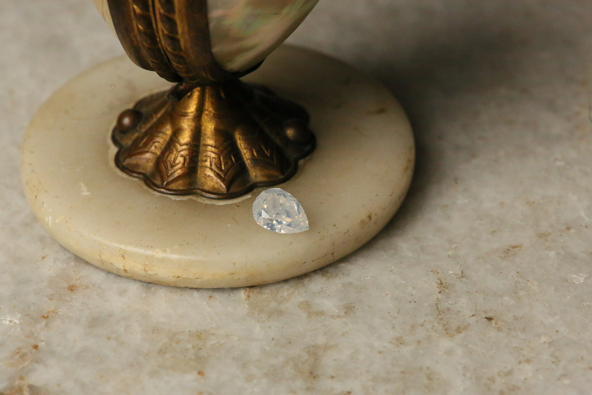 2.50 carat Fancy White Pear Cut Diamond