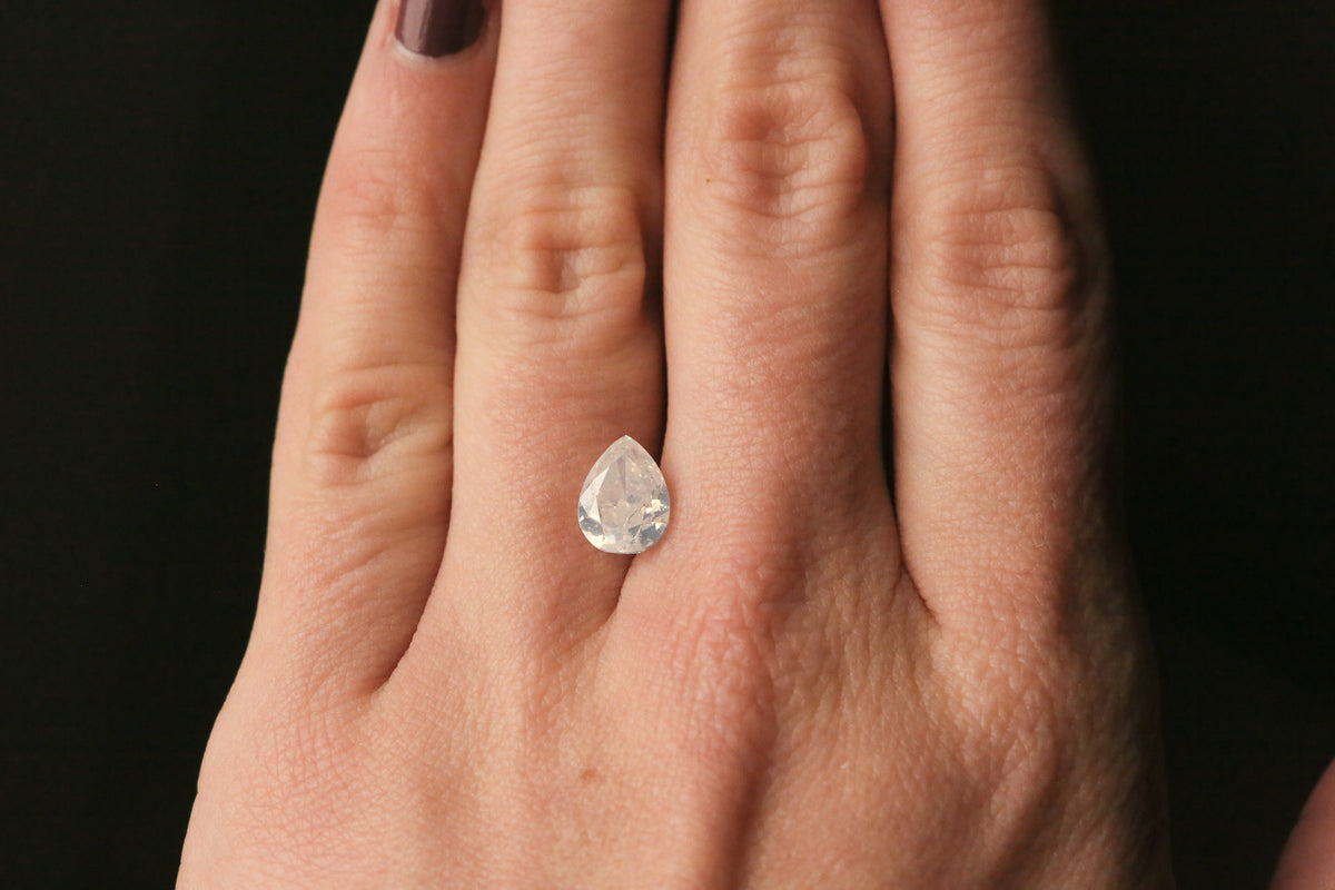 2.50 carat Fancy White Pear Cut Diamond