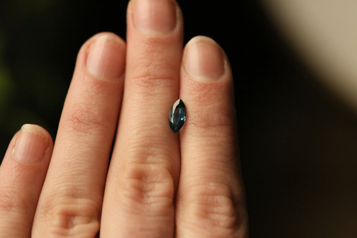 .96 carat Blue Marquise Cut Montana Sapphire