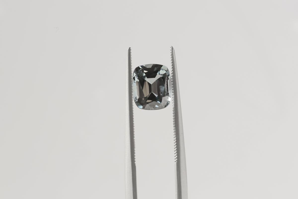 1.42 carats Steely Gray Cushion Cut Spinel