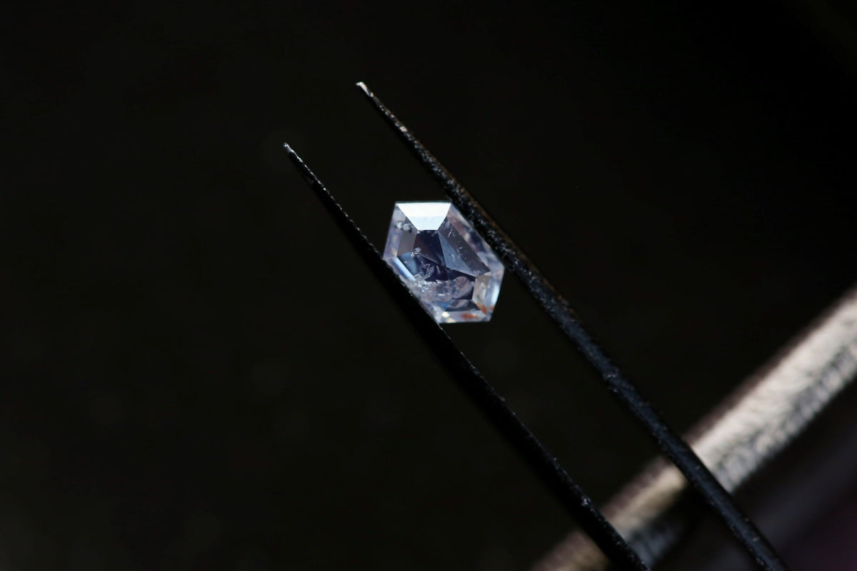 1.81 carats Geometric Fire Heart Salt and Pepper Diamond