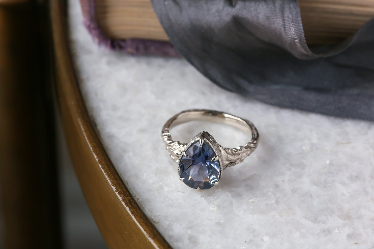The Huntress Ring in Natural Purple Sapphire