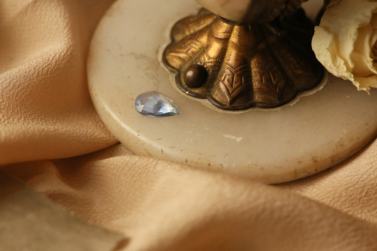 1.74 carat Blue Rosecut Pear Sapphire