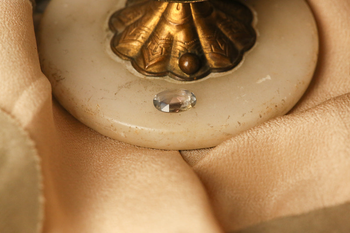 2.0 carat Blue Rosecut Oval Sapphire