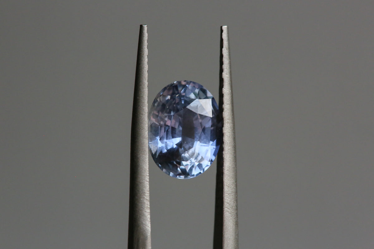 2.6 carat Periwinkle Oval Sapphire