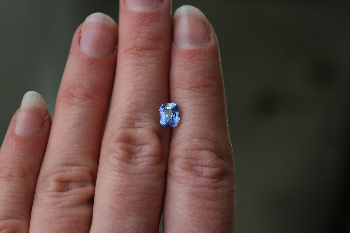 1.46 carat Blue Modified Radiant Sapphire