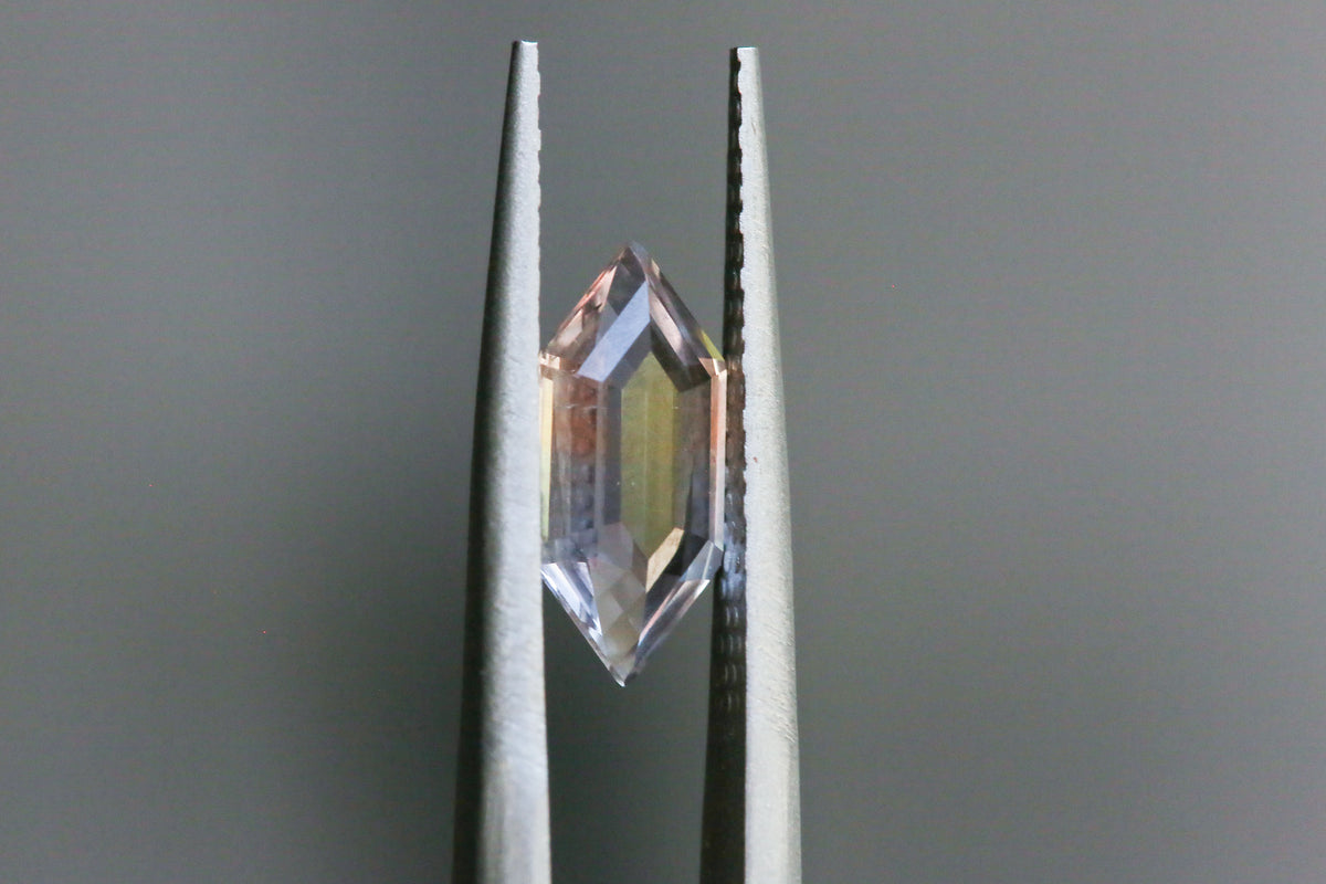 1.56 carat Watercolor Elongated Hexagon Sapphire