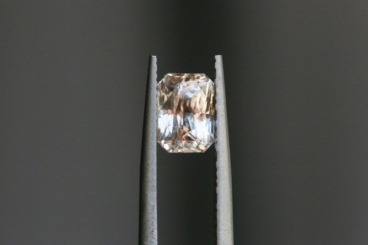 1.67 carat Peach Modified Radiant Sapphire