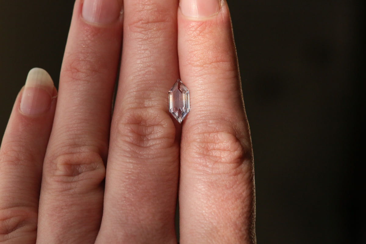 1.56 carat Watercolor Elongated Hexagon Sapphire